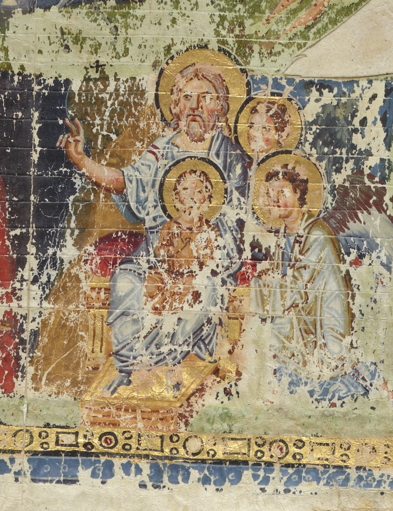 Illuminated copy of Gregory of Nazianzus, scene of Dives and Lazarus. Paris, Bibliothèque nationale de France, grec 510, fol. 149r. Source: gallica.bnf.fr.